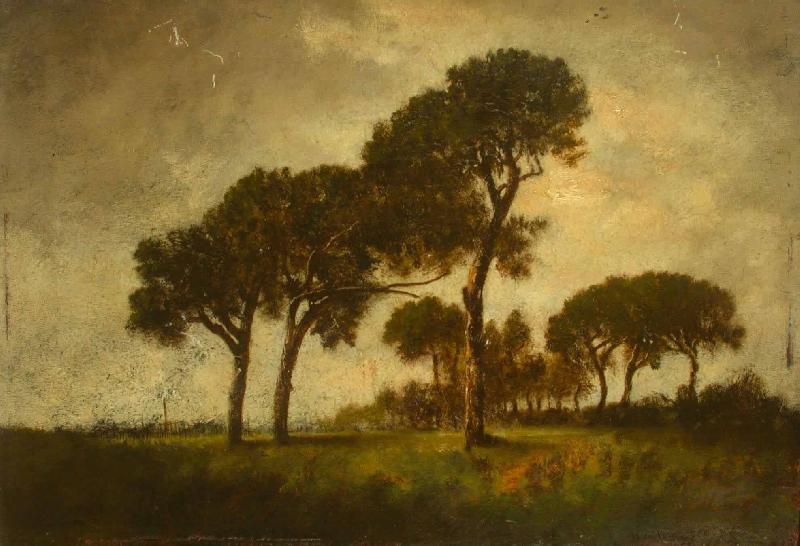 Emile Vernon A landscape with trees oil painting image